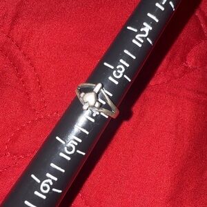 James Avery serling Silver cross your Heart Ring